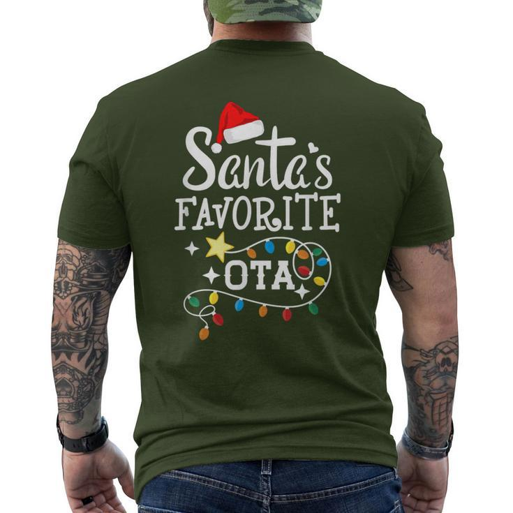 Santas Favorite Ota Christmas Occupational Therapy Assistant Men's T-shirt Back Print