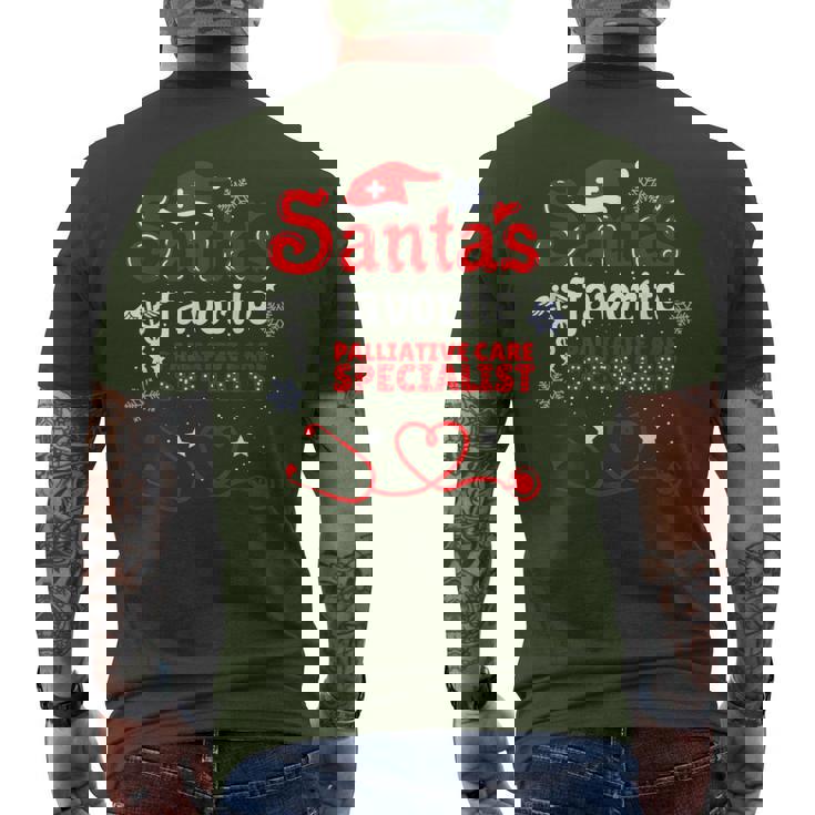 Santas Favorite Palliative Care Specialist Christmas Men's T-shirt Back Print