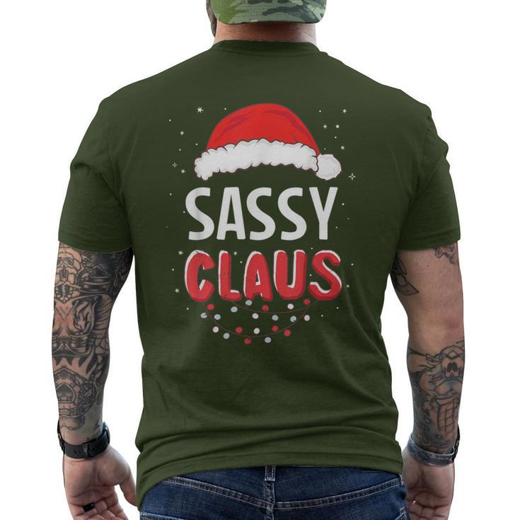 Sassy Santa Claus Christmas Matching Costume Men's T-shirt Back Print