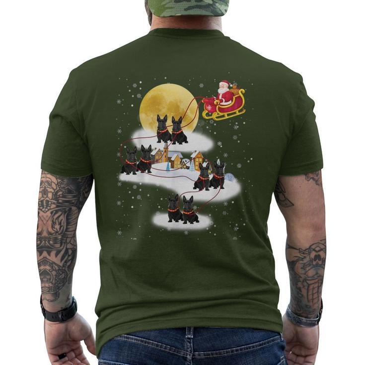 Scottish Terrier Reindeer Christmas 2019 Dog Men's T-shirt Back Print