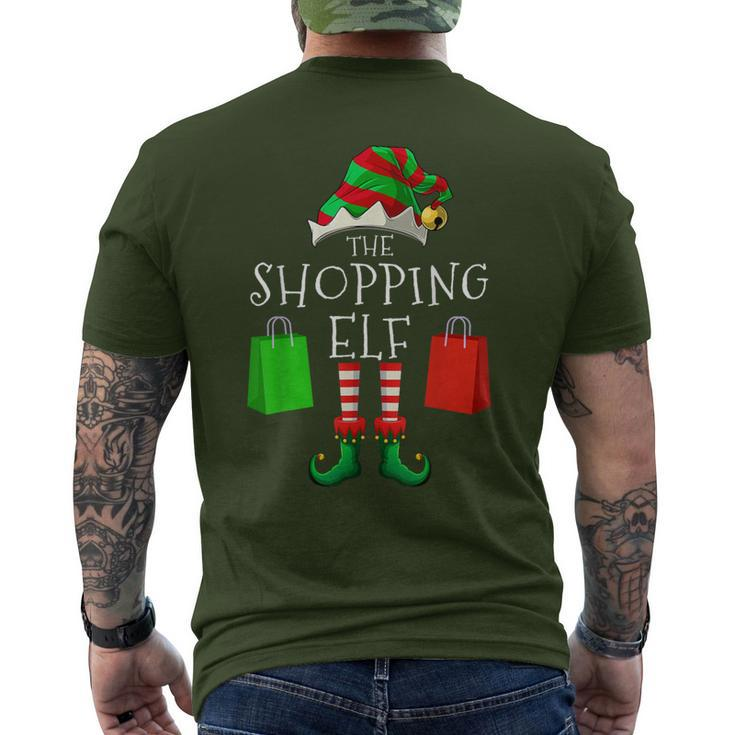 Shopping Elf Matching Family Group Christmas Party Men's T-shirt Back Print