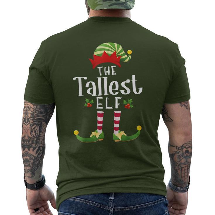 Tallest Christmas Elf Matching Pajama X-Mas Party Men's T-shirt Back Print