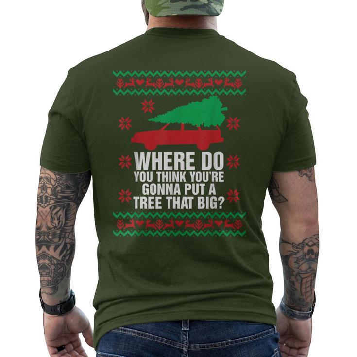 Where Do You Think You're Christmas Couple Matching Family Men's T-shirt Back Print