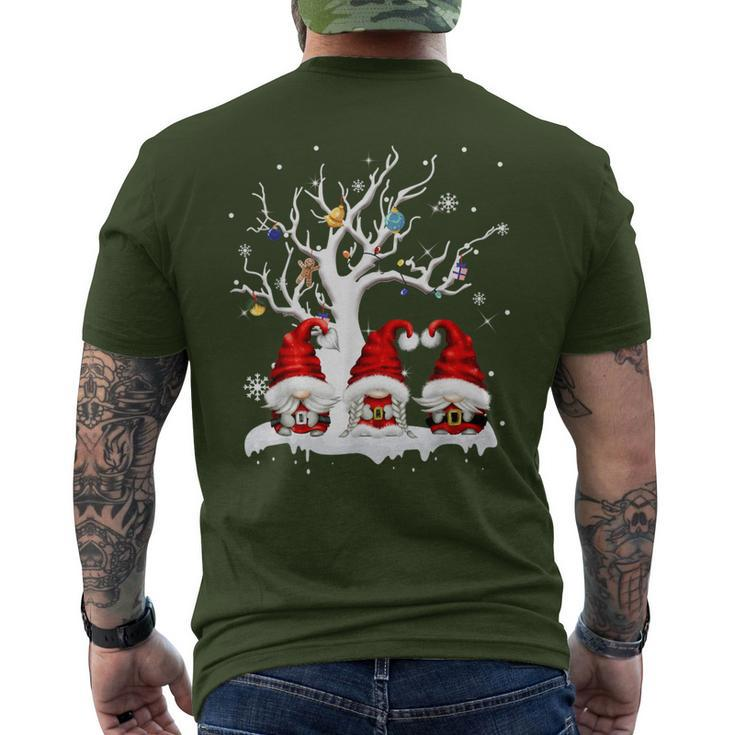 Three Nordic Gnomes Winter Christmas Swedish Elves Xmas 2023 Men's T-shirt Back Print