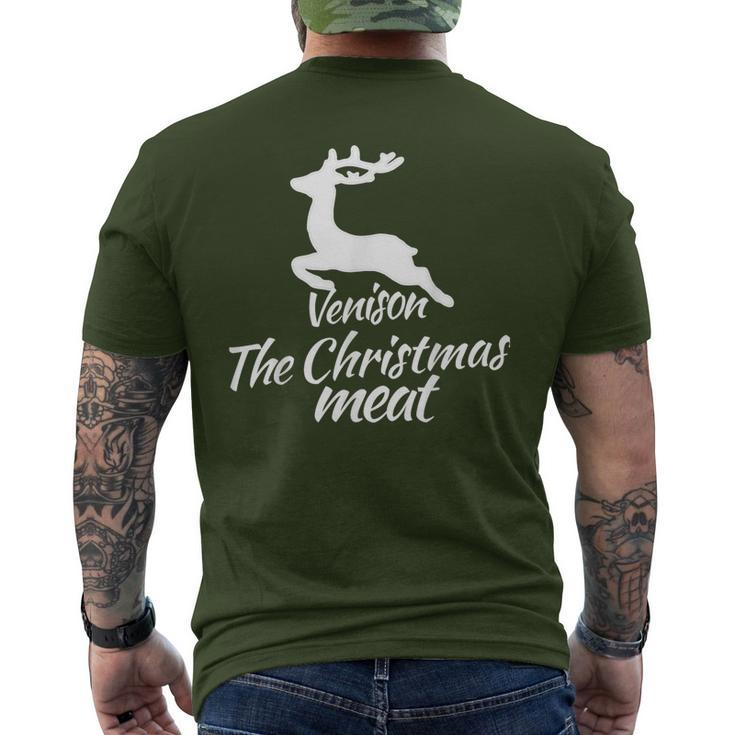 Venison Is The Christmas Meat For Hunters At Xmas Men's T-shirt Back Print