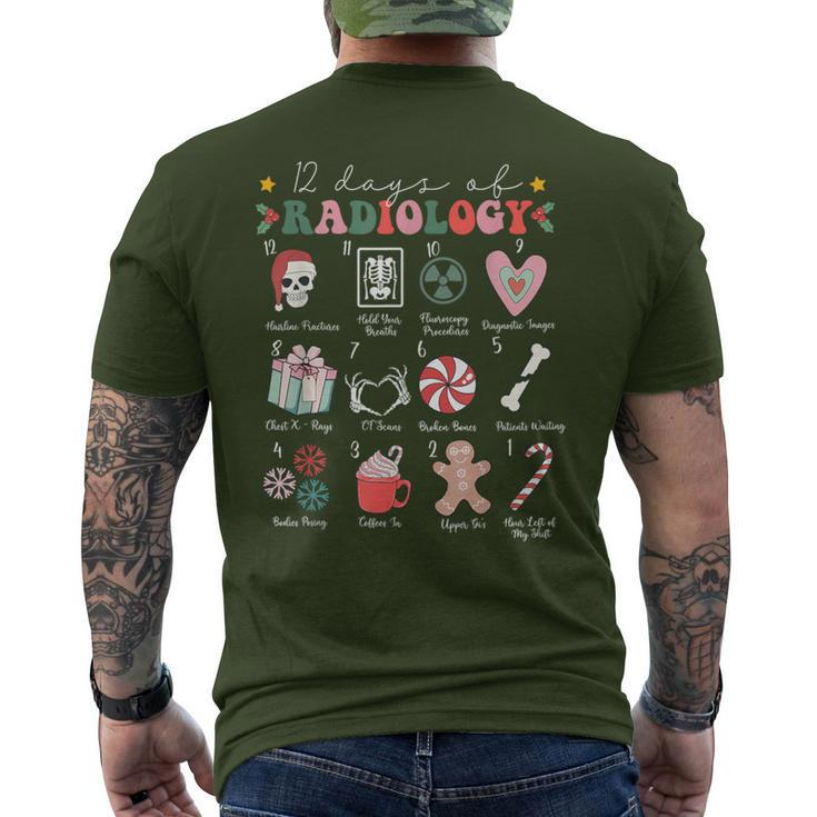 Vintage Christmas 12 Days Of Radiology X-Ray Christmas Men's T-shirt Back Print