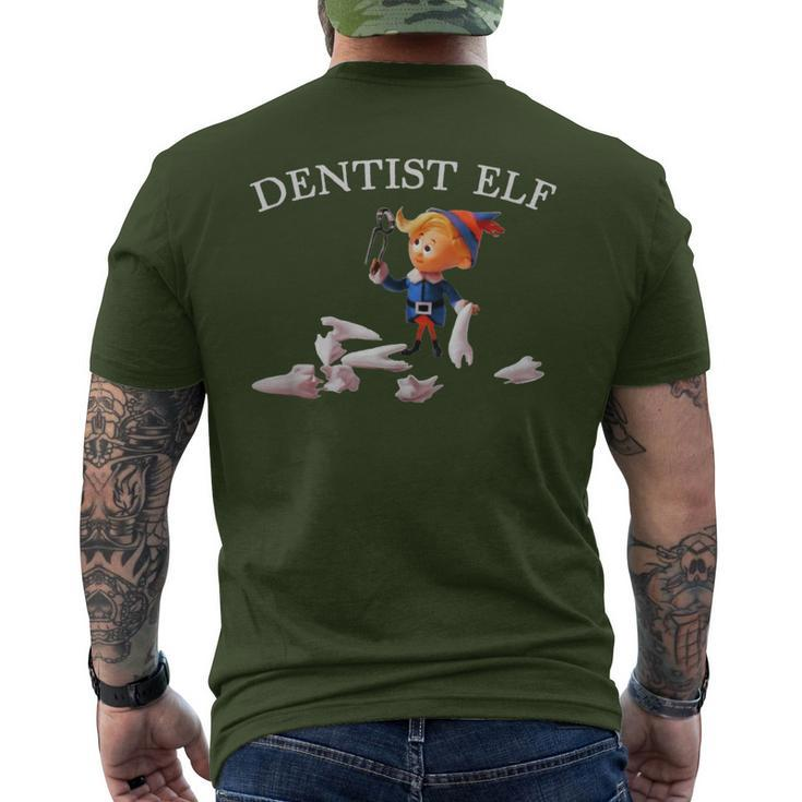 Vintage Retro Christmas Dentist Elf Men's T-shirt Back Print