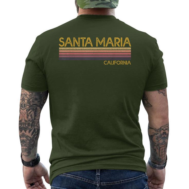 Vintage Retro Style Santa Maria California Men's T-shirt Back Print