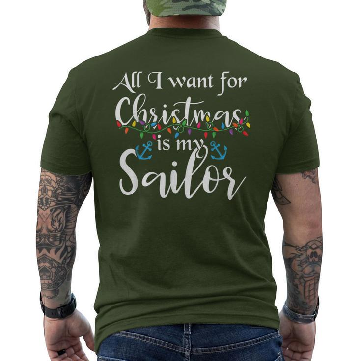 All I Want For Christmas Is My Sailor Party Pajama Outfits Men's T-shirt Back Print
