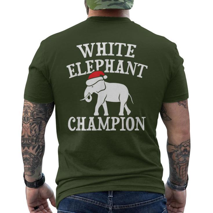 White Elephant Champion Party Christmas Men's T-shirt Back Print