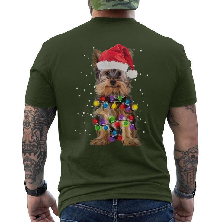 Yorkie Christmas Yorkie Dog Xmas Men's T-shirt Back Print