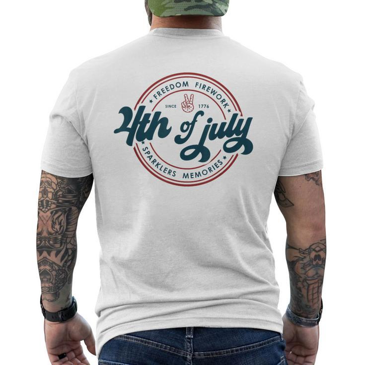 4Th Of July America Freedom Firework Sparklers Memories  Freedom Funny Gifts Mens Back Print T-shirt
