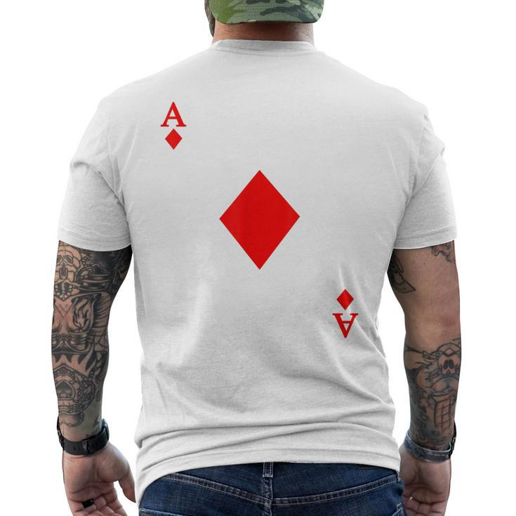 Ace Of Diamond Deck Of Cards Halloween Costume  Mens Back Print T-shirt