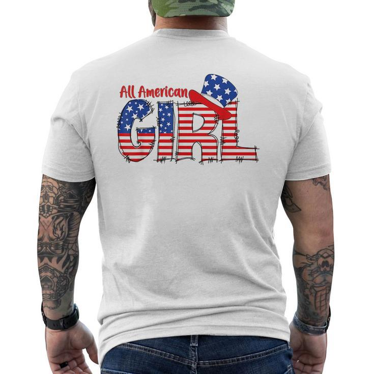 All American Girl Matching Family Fourth 4Th Of July  Men's Crewneck Short Sleeve Back Print T-shirt
