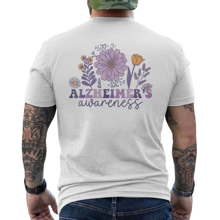 Alzheimer Alzheimers Awareness Dementia Awareness Retro Men's T-shirt Back Print