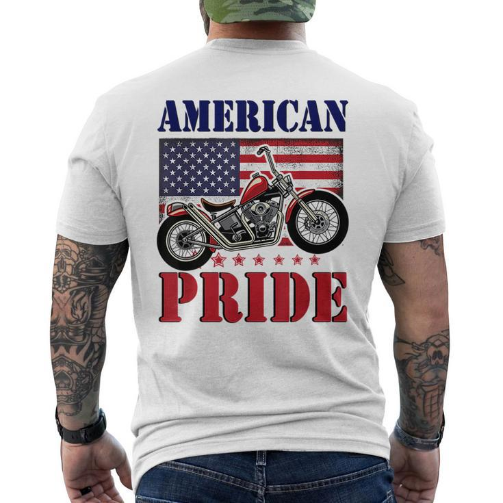 American Pride - Patriot Biker  Mens Back Print T-shirt