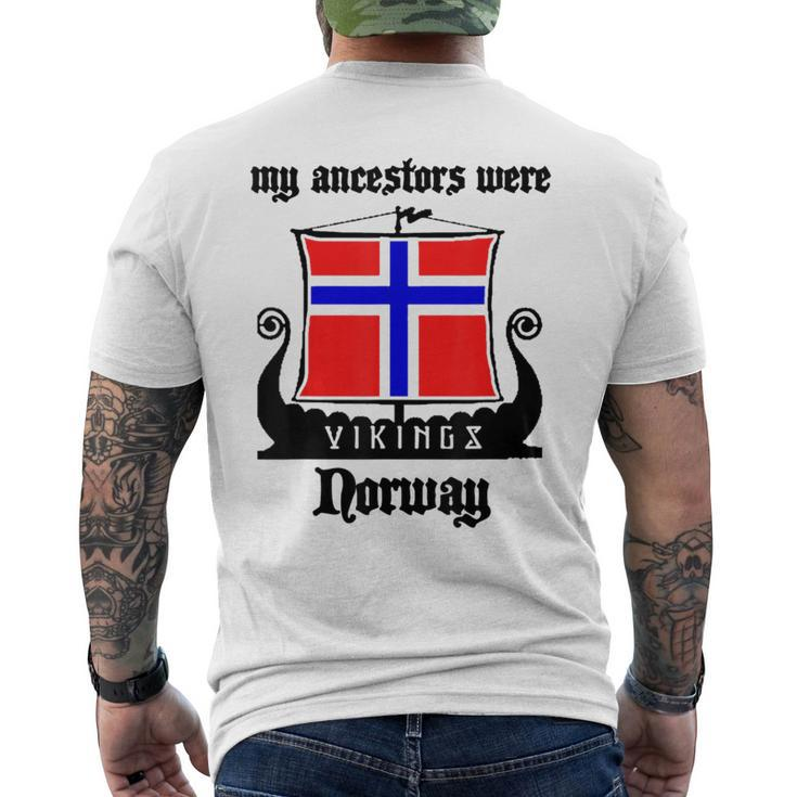 My Ancestors Were Vikings Norway Men's T-shirt Back Print