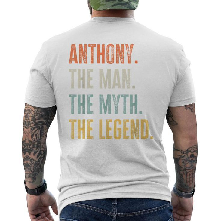 Anthony Man Myth Legend Best Name Anthony Men's Back Print T-shirt