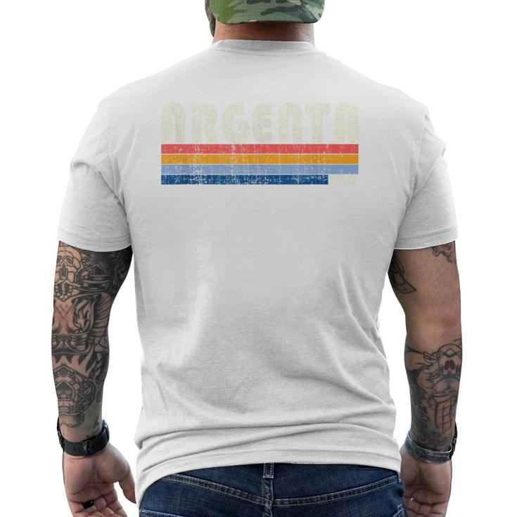 Argenta Italy Retro 70S 80S Style Men's T-shirt Back Print