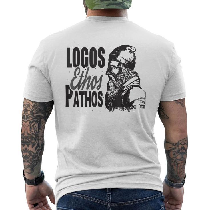 Aristotle Logos Ethos Pathos Greek Philosophy Speech Men's T-shirt Back Print