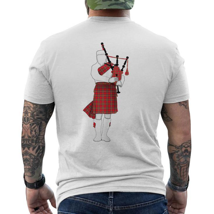 Bagpipe Piper Musician Music  Mens Back Print T-shirt