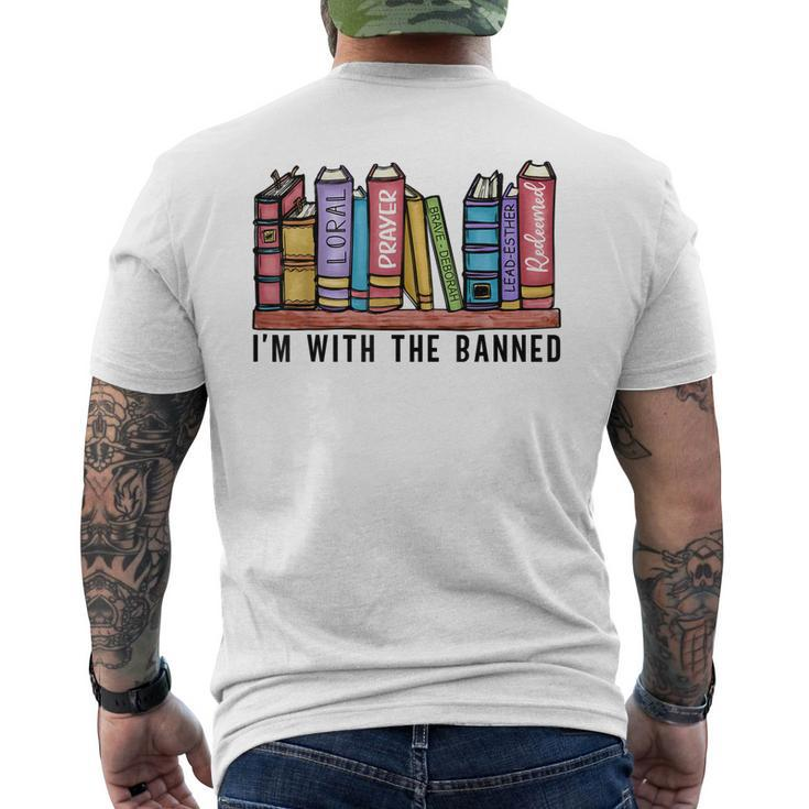 Im With The Banned Books I Read Banned Books Lovers Library Men's Back Print T-shirt