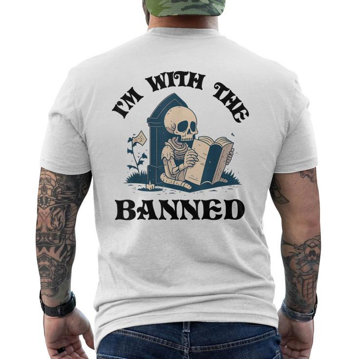 Im With The Banned Read Banned Books Lover Bookworm Men's Back Print T-shirt