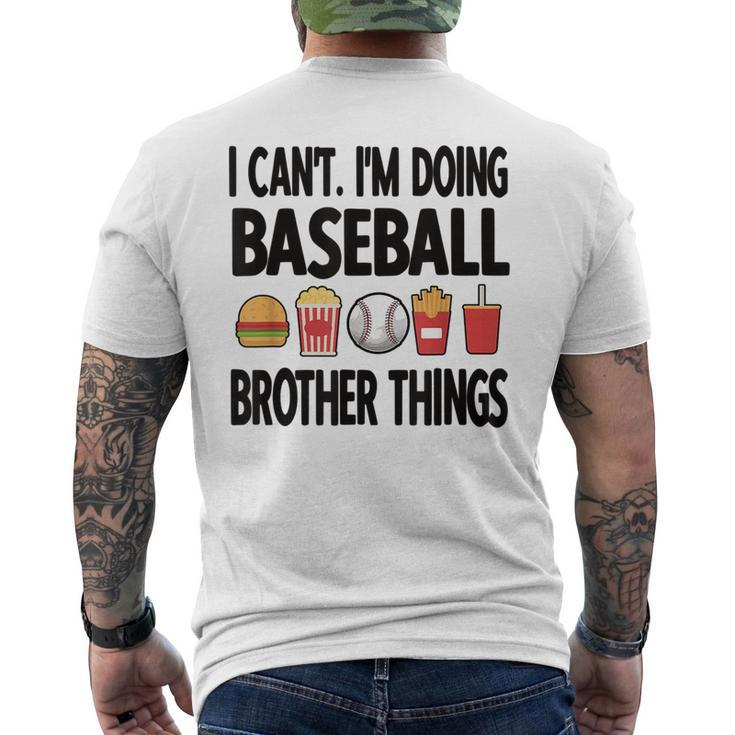 Baseball Brother Things Proud Baseball Player Bro Funny Gifts For Brothers Mens Back Print T-shirt