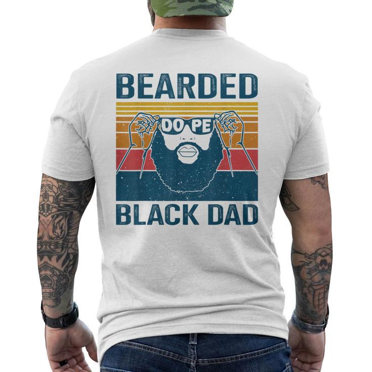 Bearded Dope Dad Vintage African American Fathers Day  Mens Back Print T-shirt