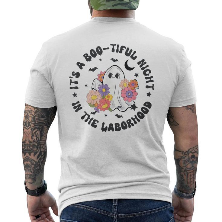 Beautiful Day Laborhood Halloween Labor And Delivery Ghost Men's T-shirt Back Print
