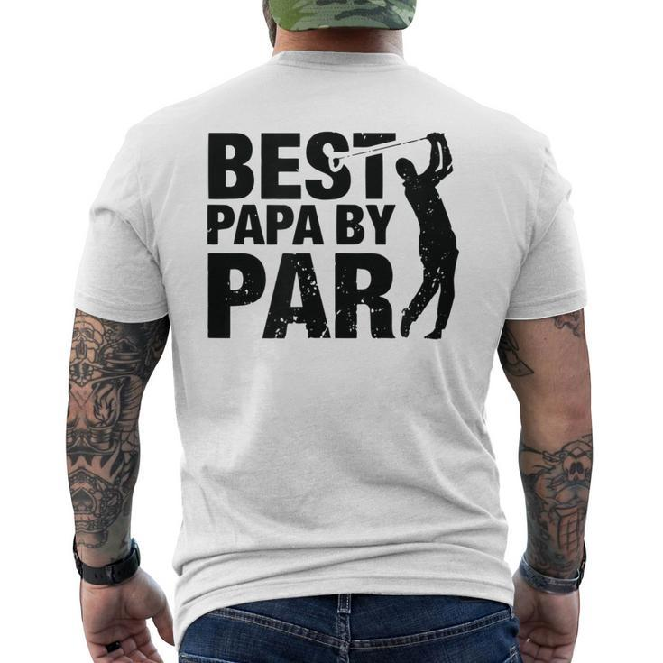 Best Papa By Par Golf Fathers Day Grandpa Men's Back Print T-shirt