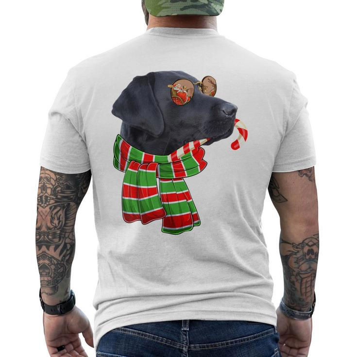 Black Lab Labrador Dog Owners Christmas Xmas Holiday Party Men's T-shirt Back Print