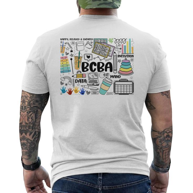 Board Certified Behavior Analyst Bcba Symbols Aba Therapist Men's T-shirt Back Print