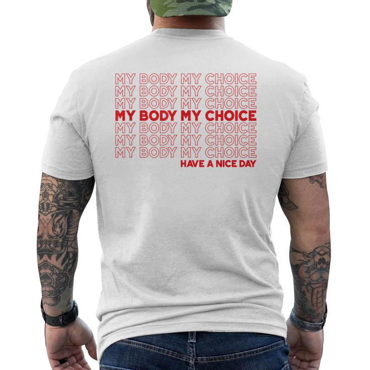 My Body My Choice Pro Choice Protect Roe 73 Abortion Right Men's Back Print T-shirt