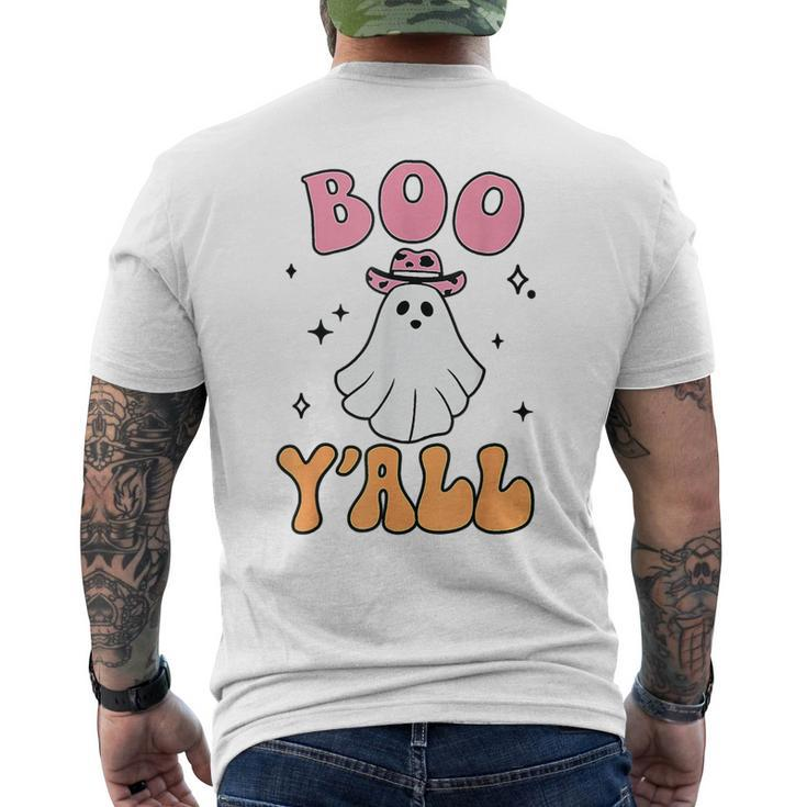 Boo Y’All Country Western Ghost Halloween 2023 Men's T-shirt Back Print