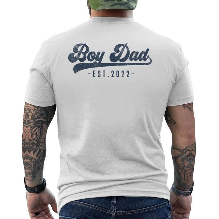 Boy Dad Est 2022 Boy Dad To Be Gifts New Daddy  Mens Back Print T-shirt