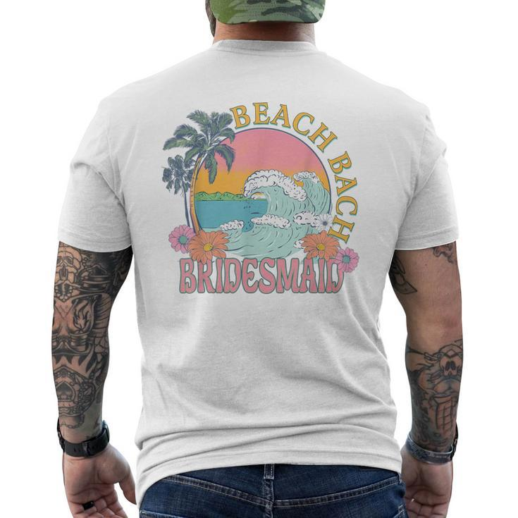 Bridesmaid Beach Bach Bride Squad Retro Bachelorette Party Men's T-shirt Back Print