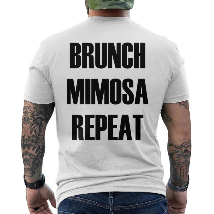 Brunch Mimosa Repeat Popular Quote Men's T-shirt Back Print