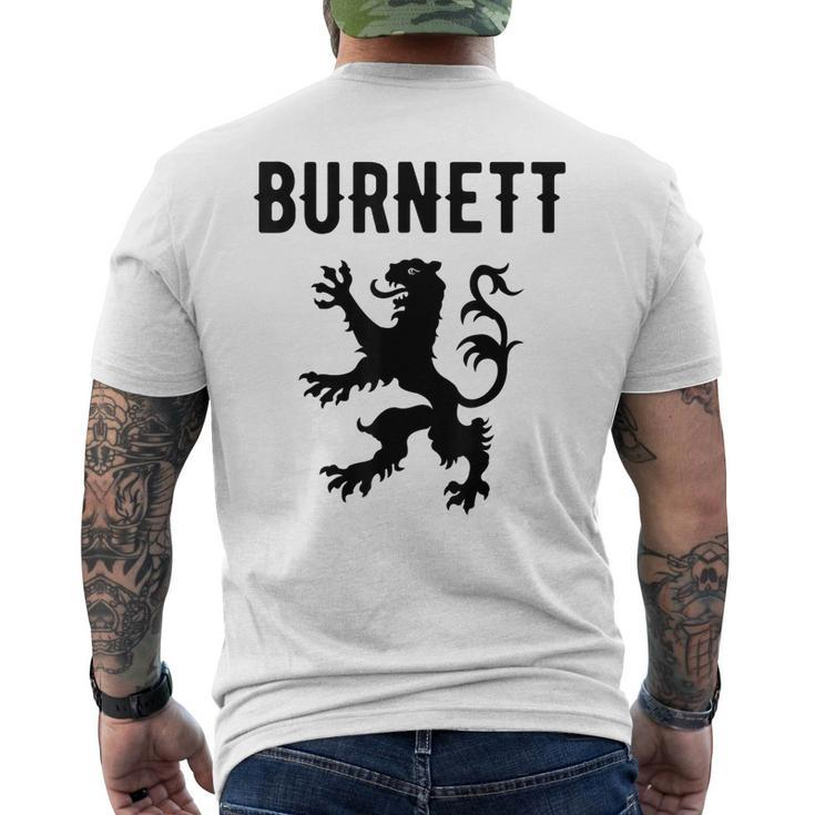 Burnett Clan Scottish Family Name Scotland Heraldry Mens Back Print T-shirt