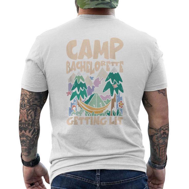 Camping Bridal Party Camp Bachelorette Getting Lit Men's T-shirt Back Print