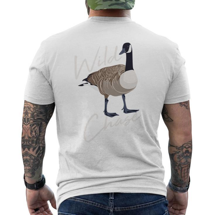 Canadian Goose  Wild Goose Chase Funny Cute Bird Hunter Mens Back Print T-shirt