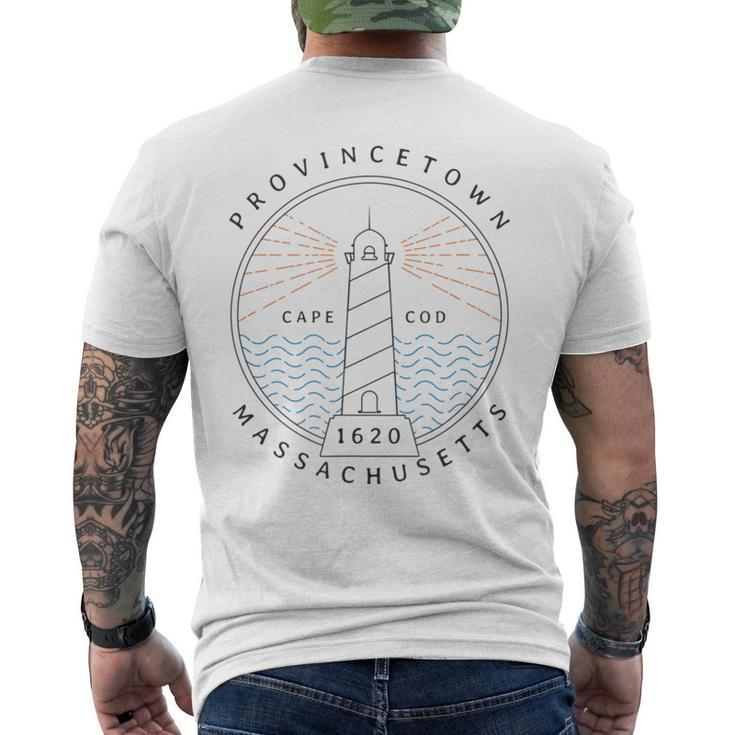 Cape Cod  Provincetown Ma Lighthouse Travel Souvenir Mens Back Print T-shirt