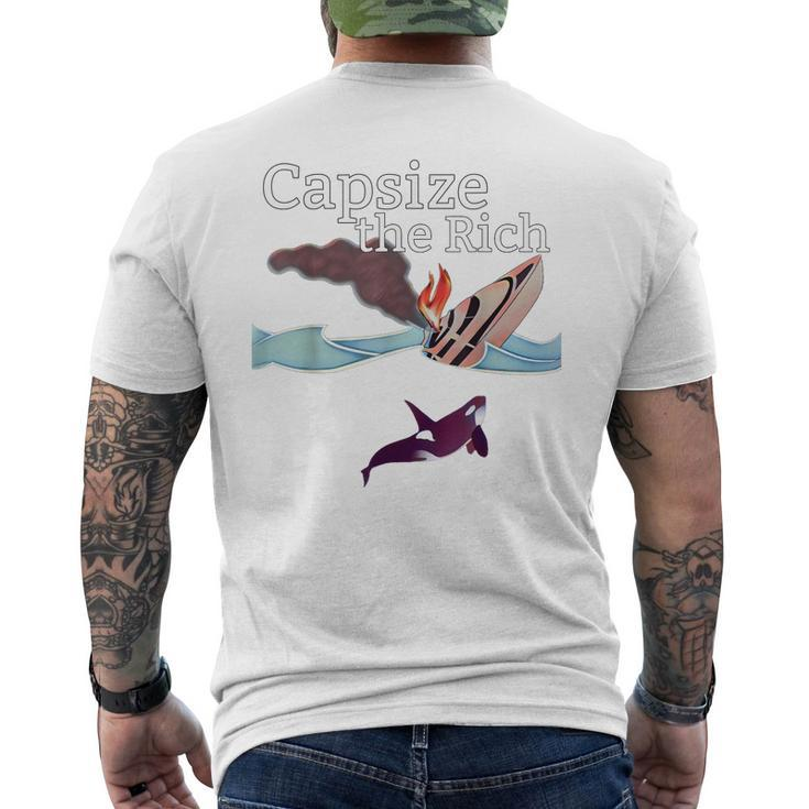 Capsize The Rich  Mens Back Print T-shirt