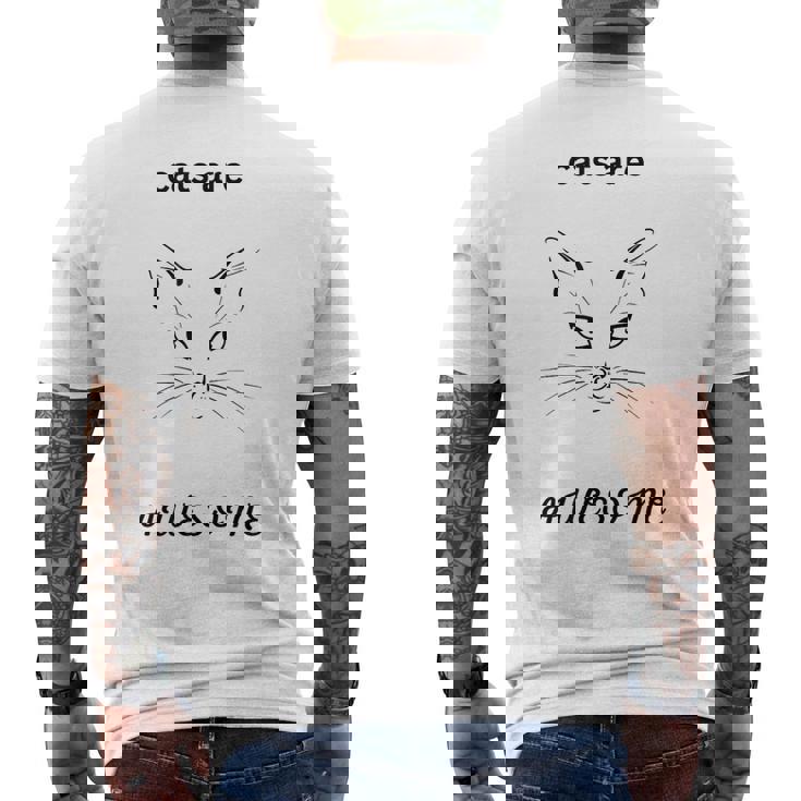 Cats Are Awesome Cat Lover Gift Gifts For Cat Lover Funny Gifts Mens Back Print T-shirt