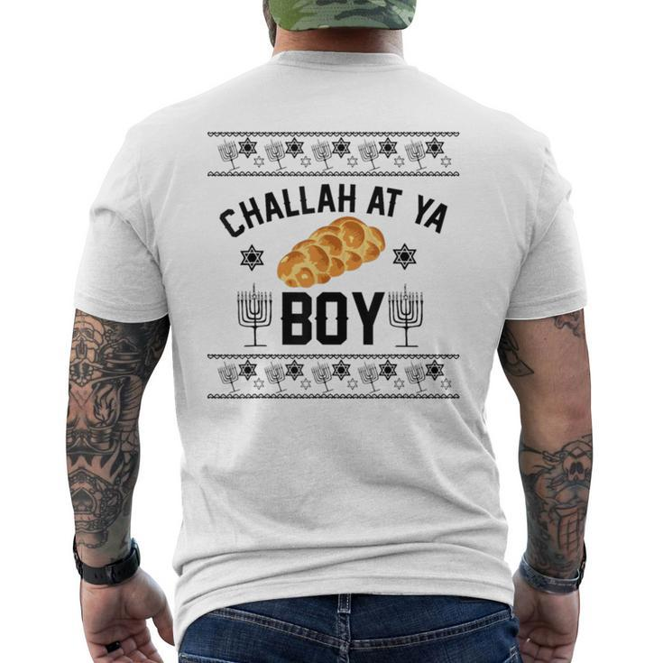 Challah At Ya Boy Ugly Christmas Sweaters Men's T-shirt Back Print
