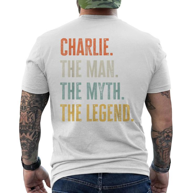 Charlie The Best Man Myth Legend Best Name Charlie Men's Back Print T-shirt