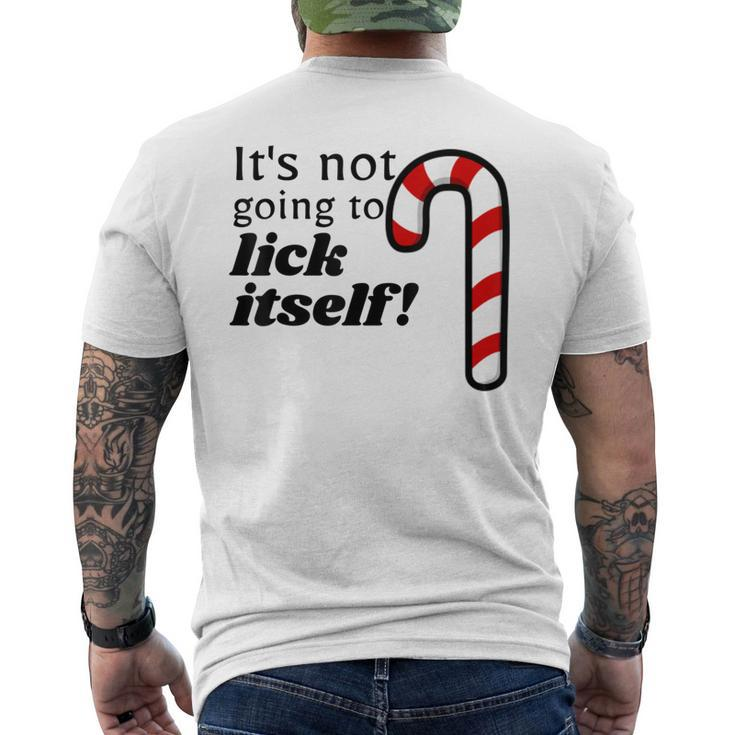 Christmas Adult Humor Lick Itself T  Party Men's T-shirt Back Print