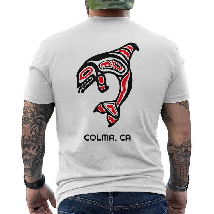 Colma California Native American Orca Killer Whale Men's T-shirt Back Print