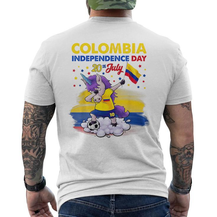 Colombia Independence Day Flag 2023 Boys Girls Kids Toddlers Colombia Funny Gifts Mens Back Print T-shirt