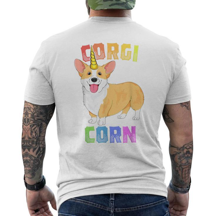 Corgi  For Kids Girls Corgicorn Unicorn Unicorg Dog  Mens Back Print T-shirt